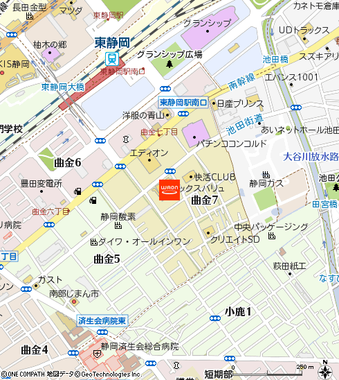 マックスバリュ静岡曲金店付近の地図
